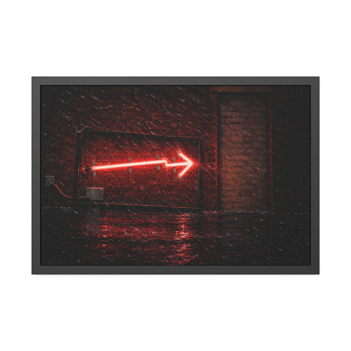 "The Rain Driven Sideways": A Garabaggio Framed Print