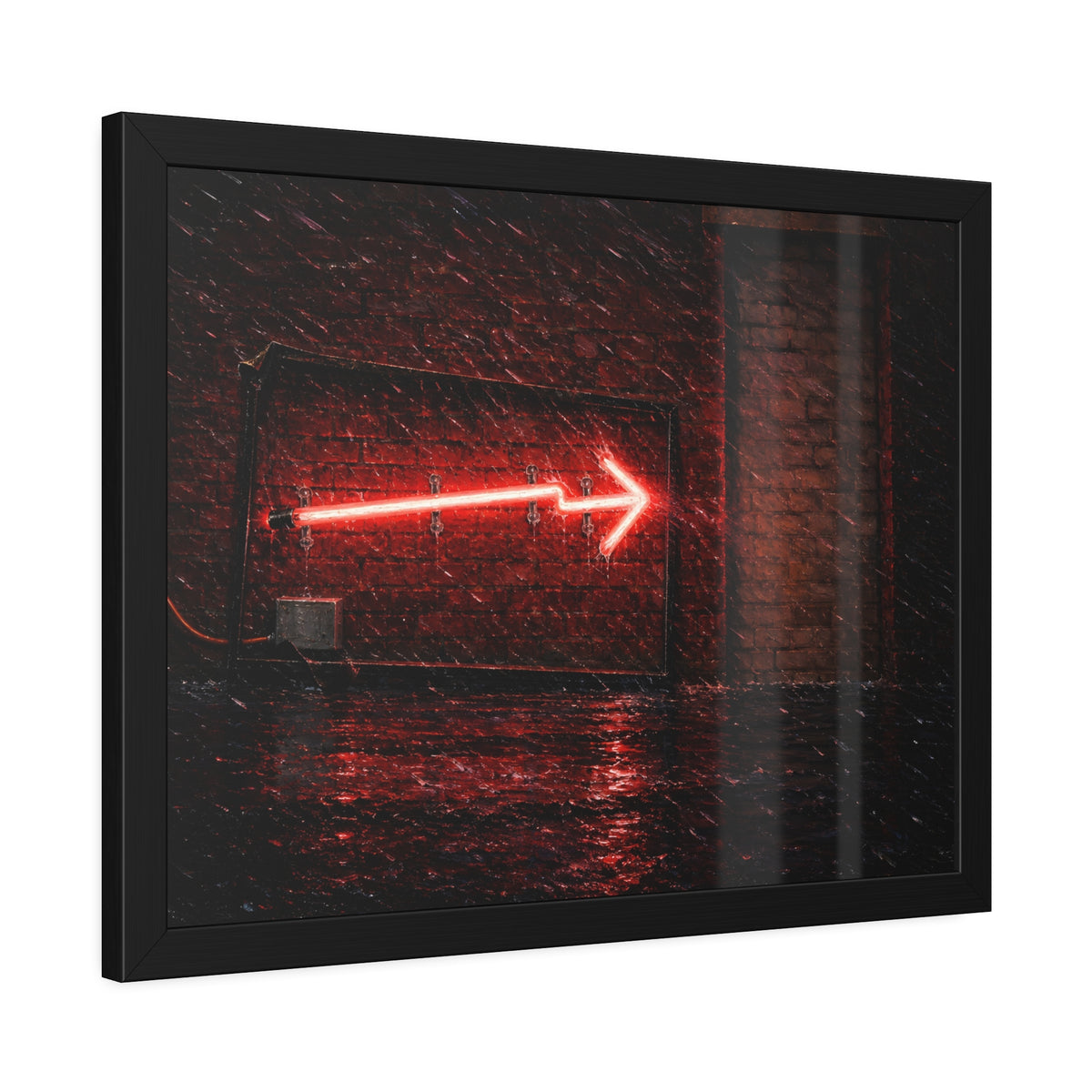 "The Rain Driven Sideways": A Garabaggio Framed Print