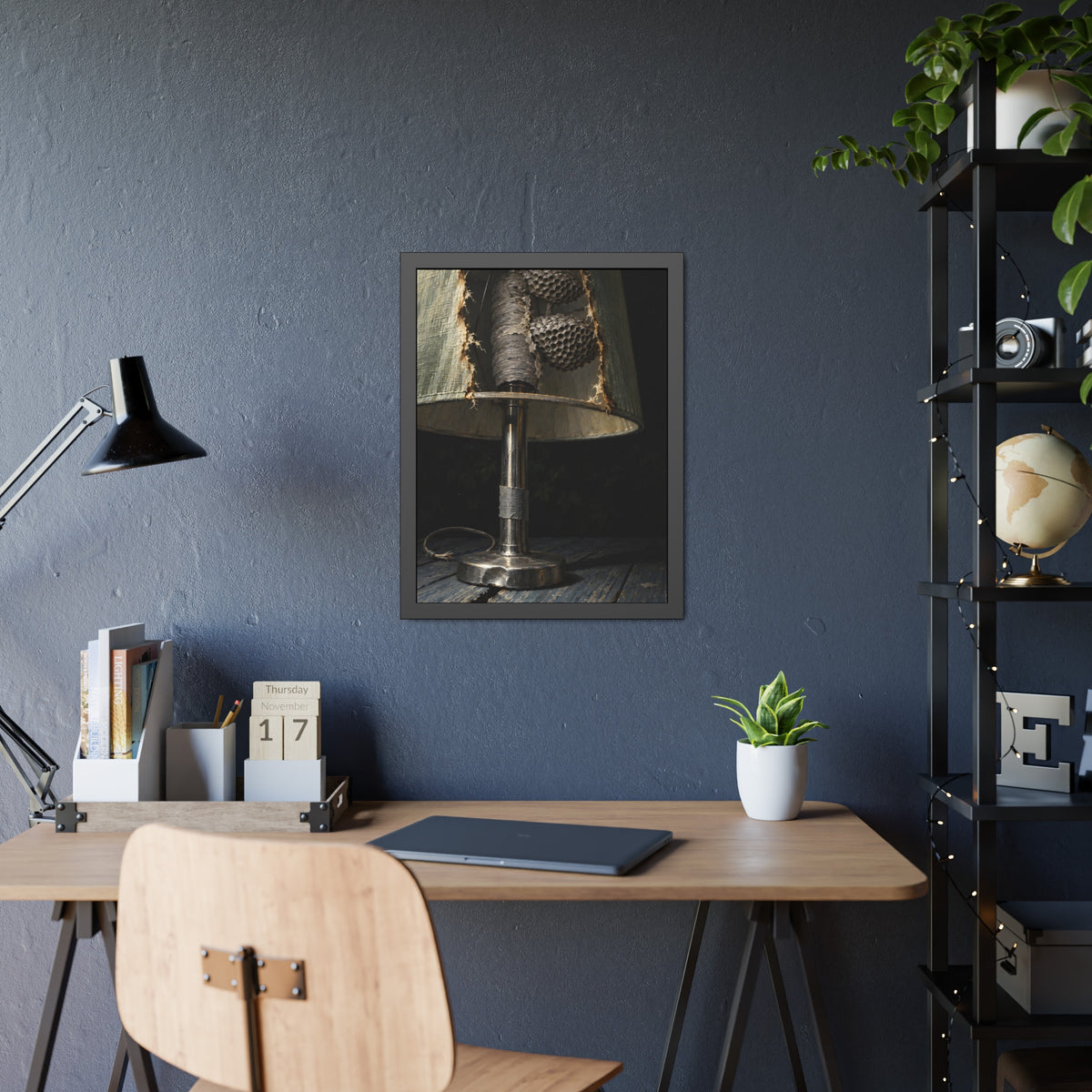 "The Two Grey Plates": A Garabaggio Framed Print