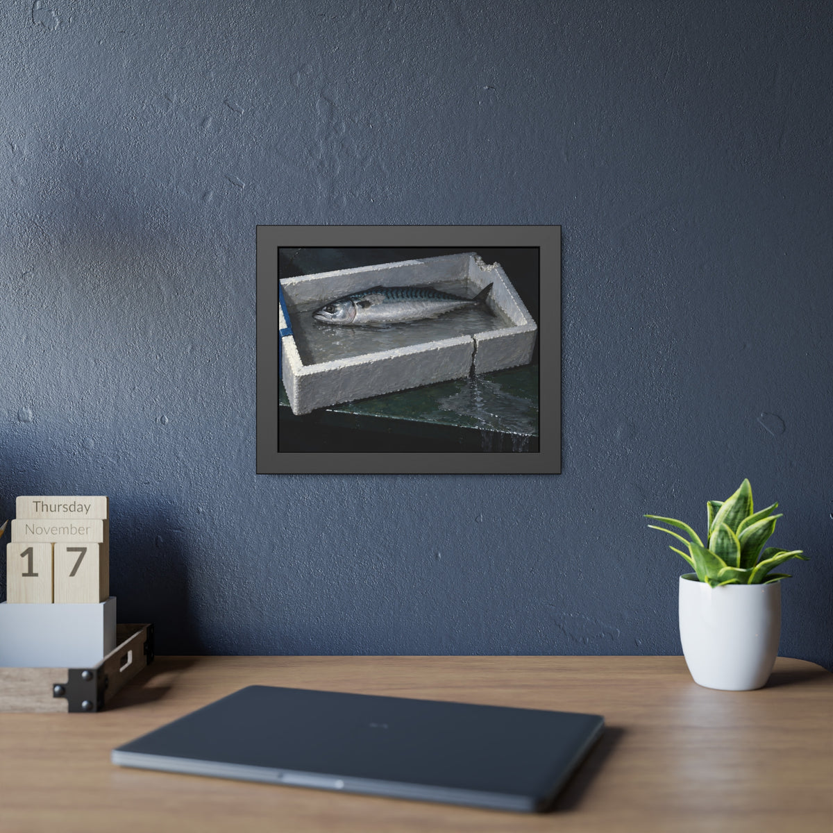 "The Waterline Falling": A Garabaggio Framed Print