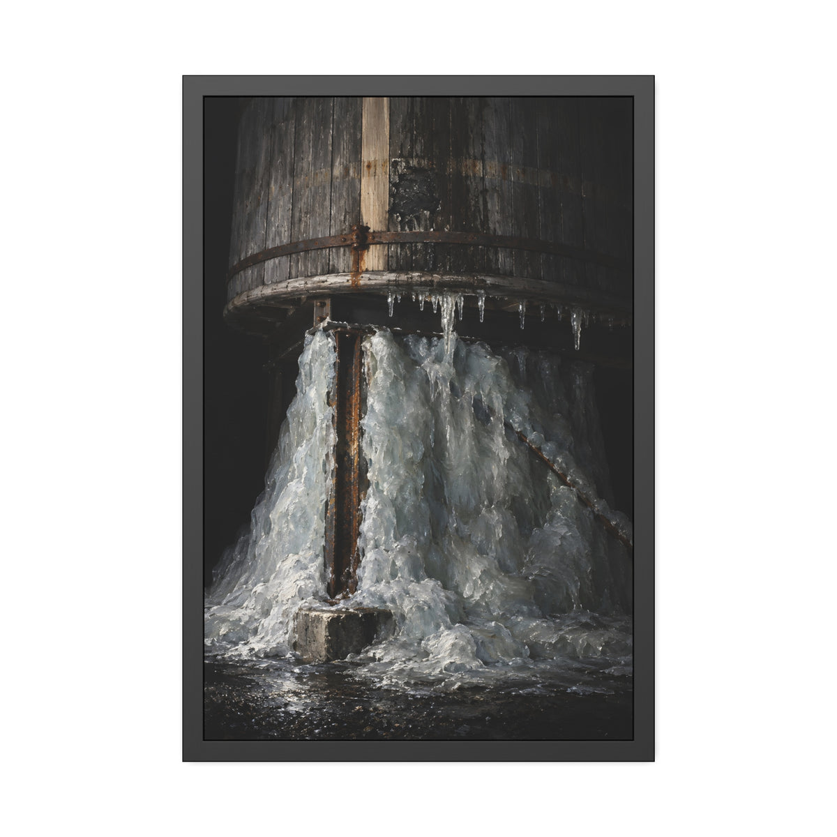 "The Pedestal of Ice": A Garabaggio Framed Print