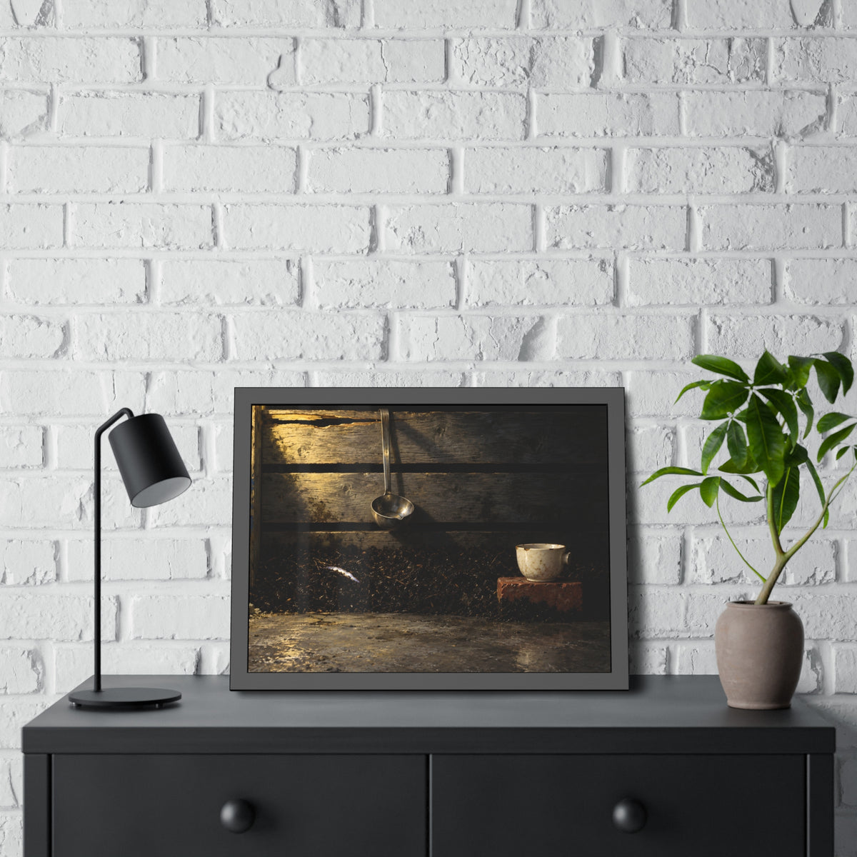 "The Oyster's Edge": A Garabaggio Framed Print