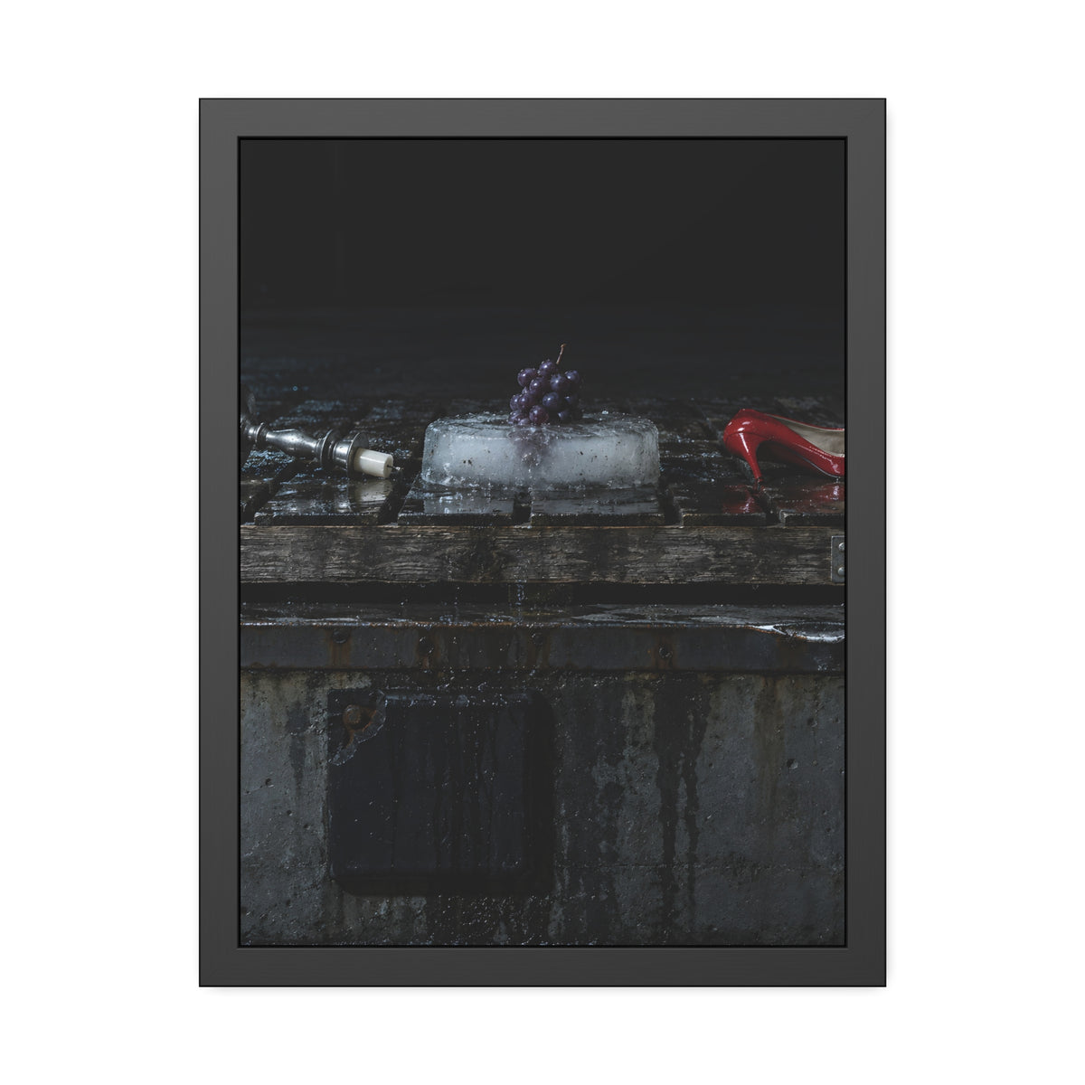 "The Grapes in the Slab": A Garabaggio Framed Print