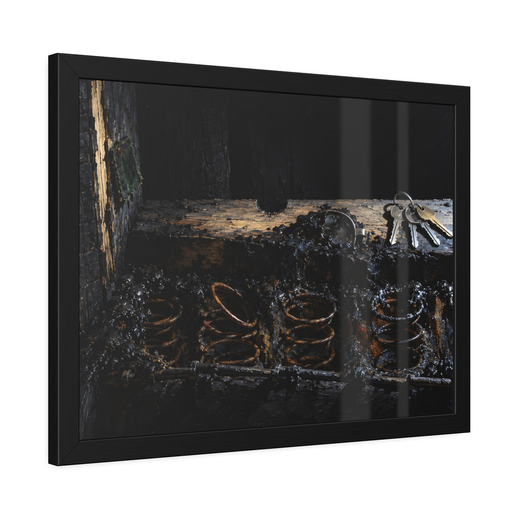 "The Hinge in the Black": A Garabaggio Framed Print