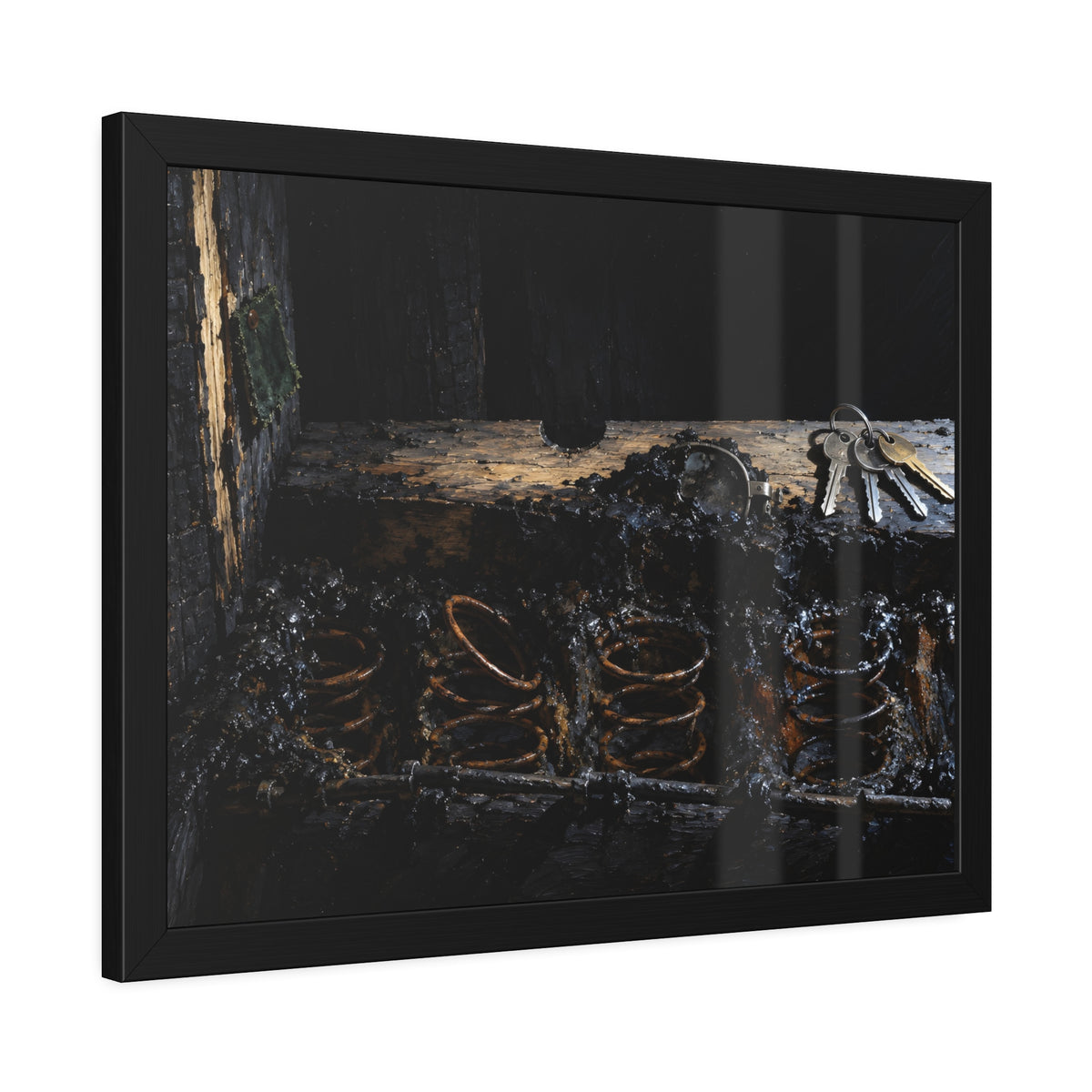 "The Hinge in the Black": A Garabaggio Framed Print