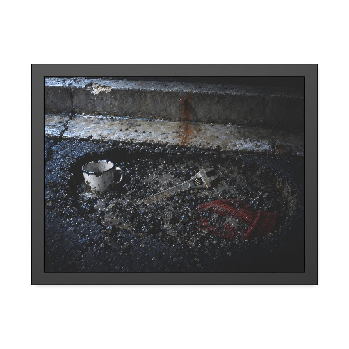 "The Red Wool in the Gravel": A Garabaggio Framed Print