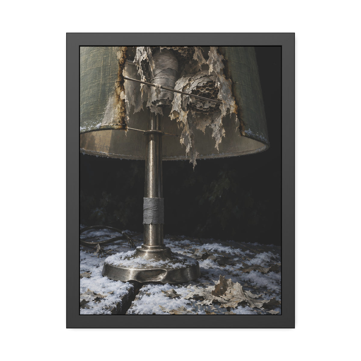 "Snow on the Shade": A Garabaggio Framed Print