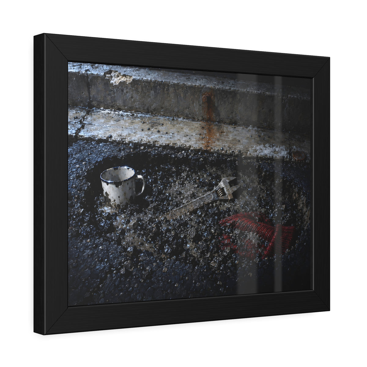 "The Red Wool in the Gravel": A Garabaggio Framed Print