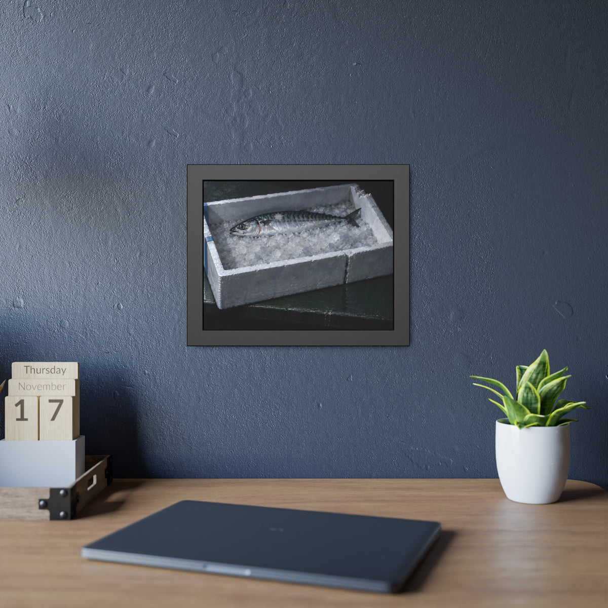 "The Ice Sunk Below the Rim": A Garabaggio Framed Print