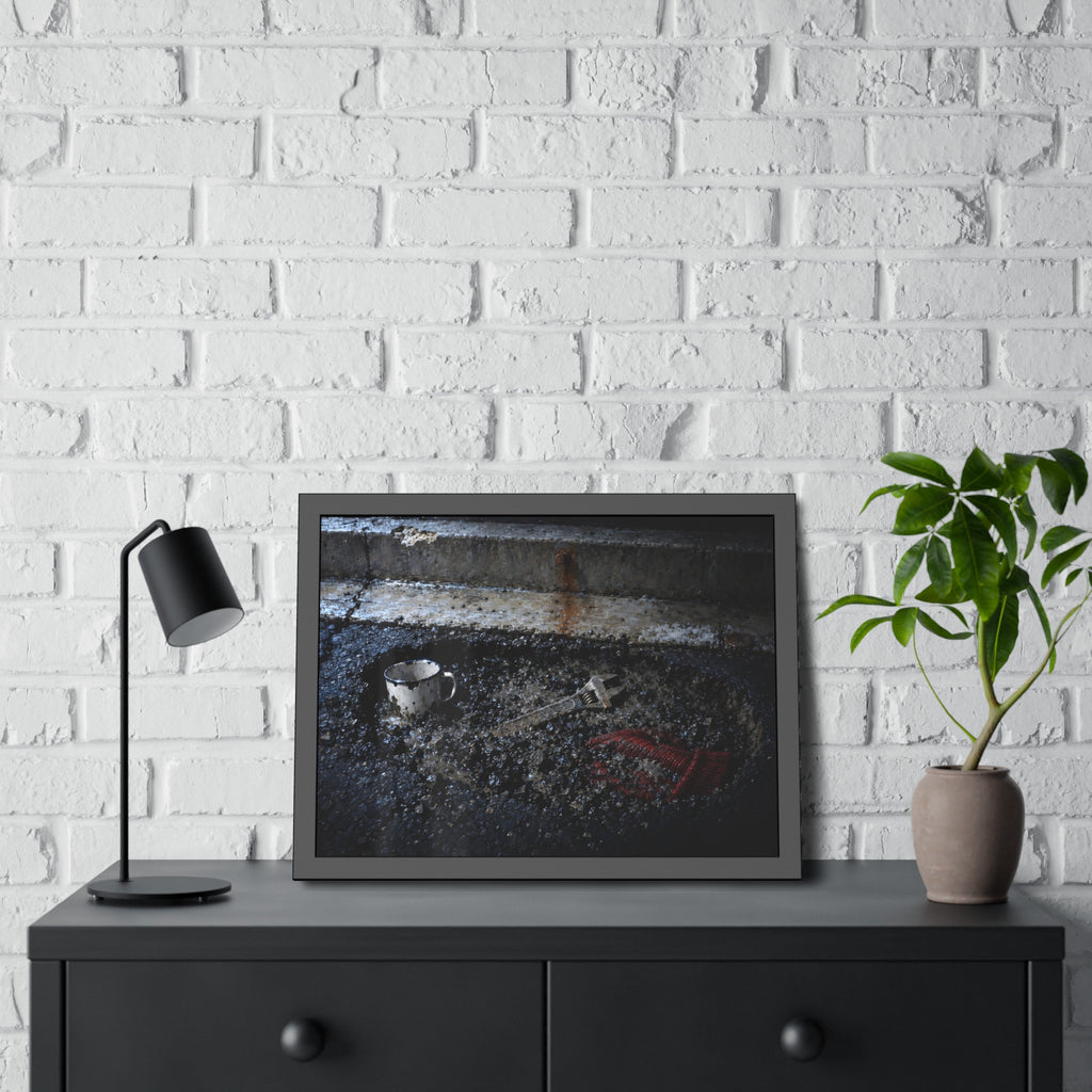 "The Red Wool in the Gravel": A Garabaggio Framed Print