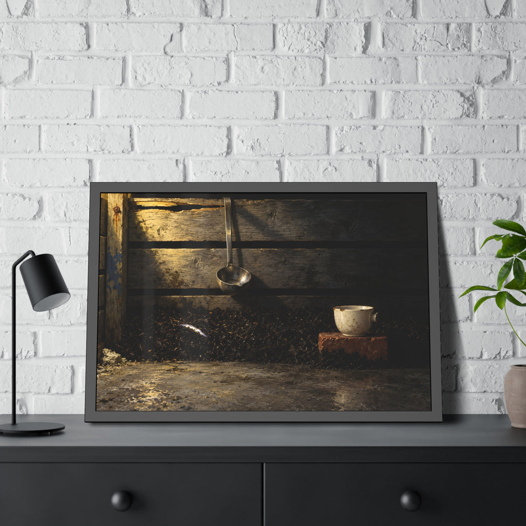 "The Oyster's Edge": A Garabaggio Framed Print