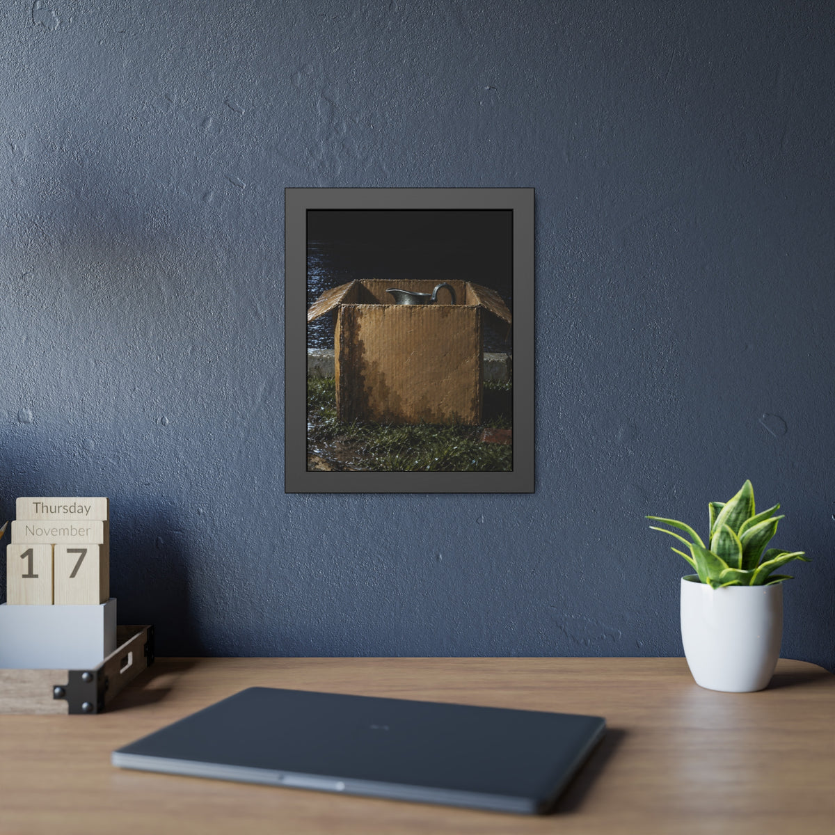 "The Lip Above the Flaps": A Garabaggio Framed Print