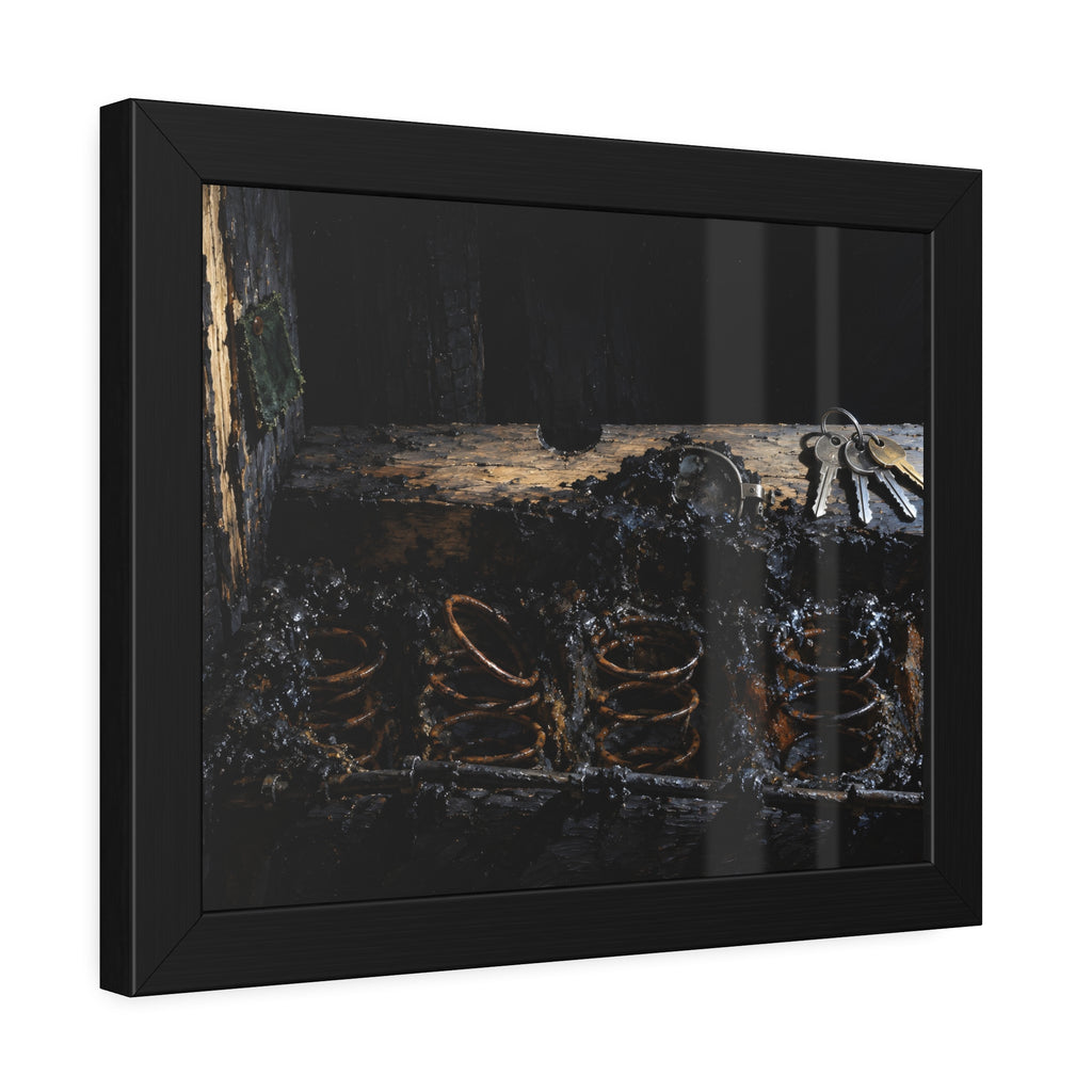 "The Hinge in the Black": A Garabaggio Framed Print