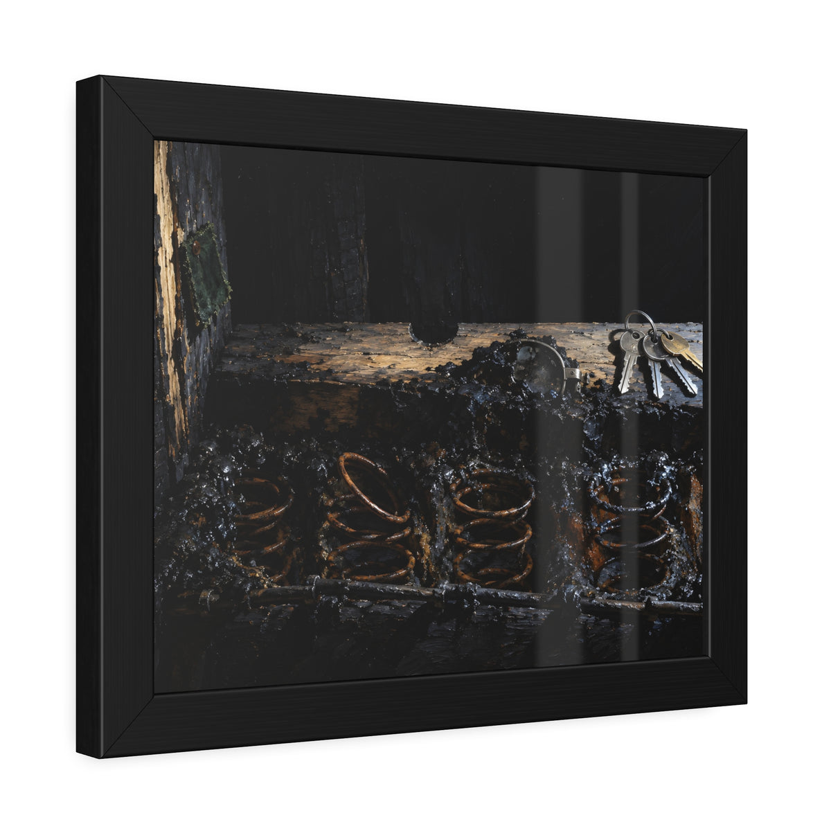 "The Hinge in the Black": A Garabaggio Framed Print