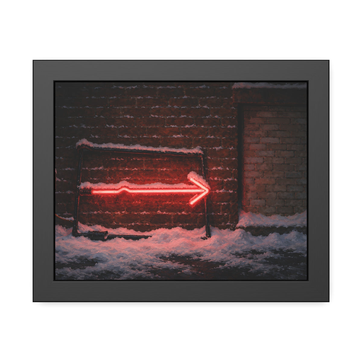 "The Snow on the Stem": A Garabaggio Framed Print