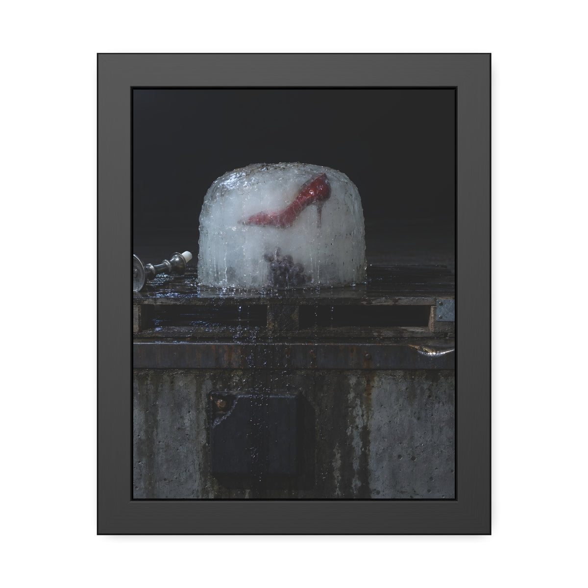 "The Candlestick Lying Down": A Garabaggio Framed Print