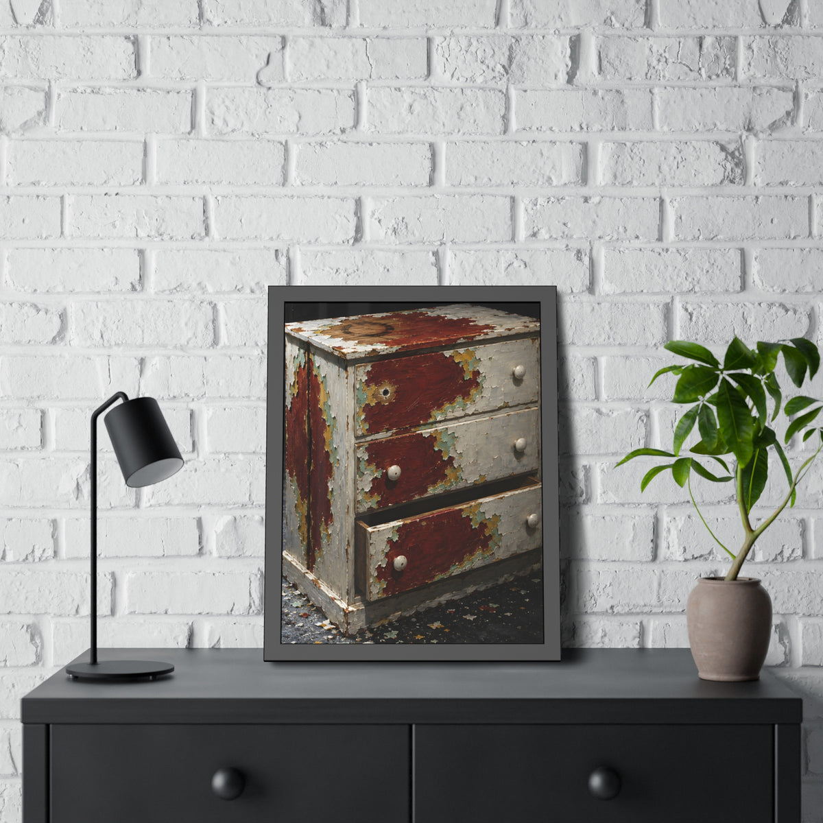 "The Brick Red Under Everything": A Garabaggio Framed Print