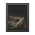 A discarded mattress half buried in snow, a distant streetlight behind. The White Burial by Garabaggio, framed fine art print, 11″ x 14″.