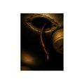A frayed red wire hanging from a hole in a cracked ceiling. The Loose Red Wire by Garabaggio, fine art print, 12″ x 16″.