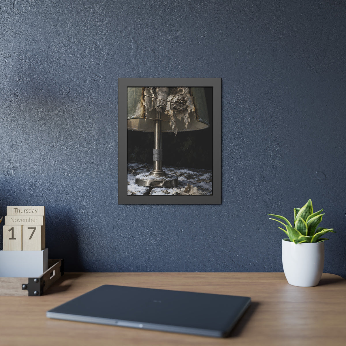 "Snow on the Shade": A Garabaggio Framed Print