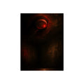 A ceiling smoke detector glowing red in an empty peeling room. The Alarm in an Empty Room by Garabaggio, fine art print, 12″ x 16″.