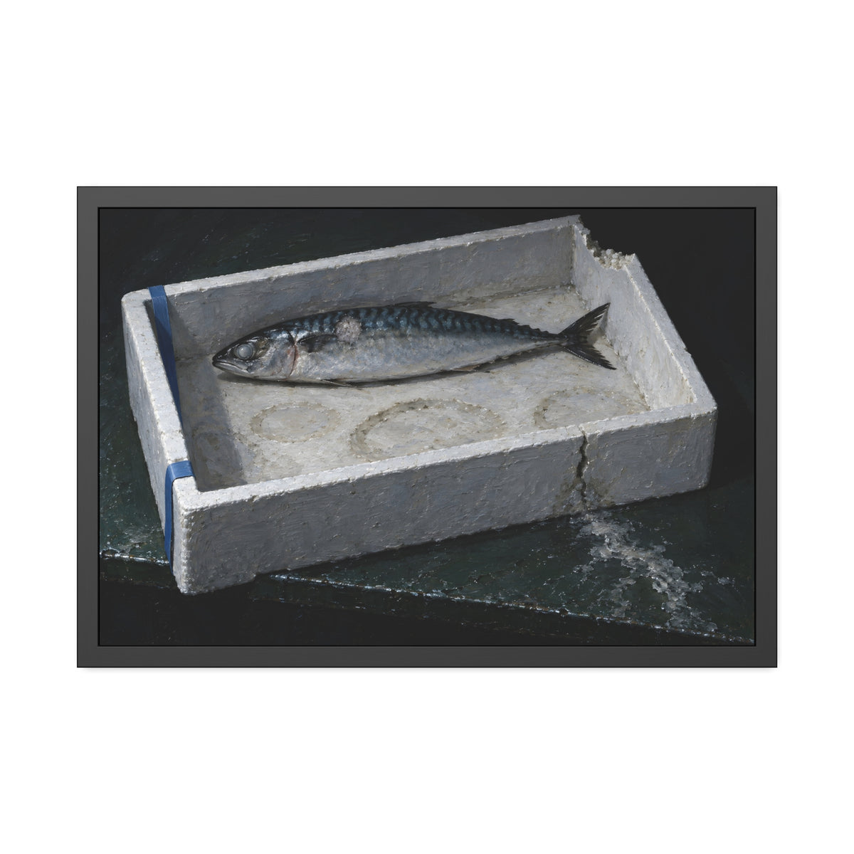 "The Fish Alone on the Foam": A Garabaggio Framed Print