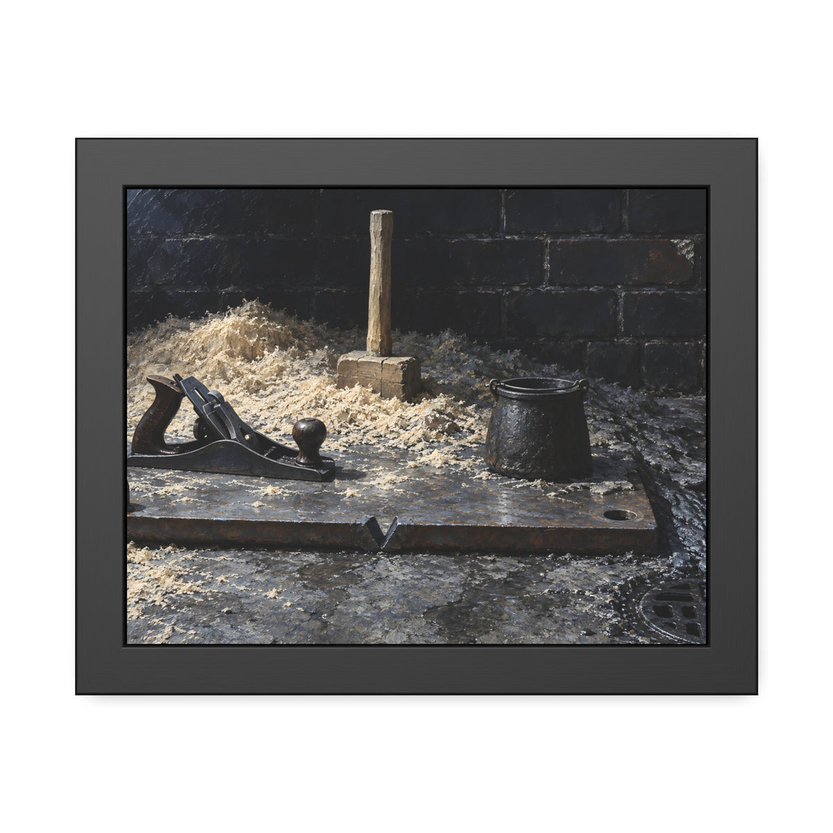 "The Plane Clear to the Plate": A Garabaggio Framed Print