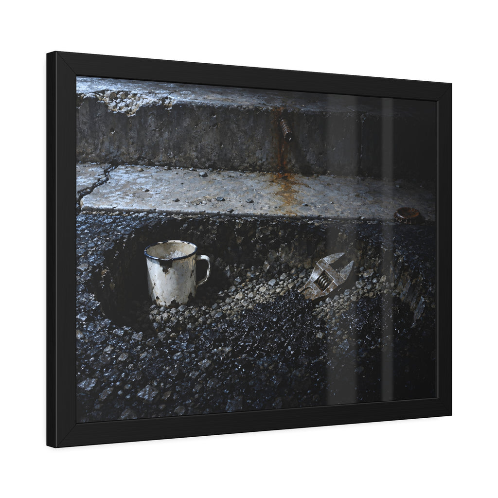 "The Wrench Coming Up": A Garabaggio Framed Print