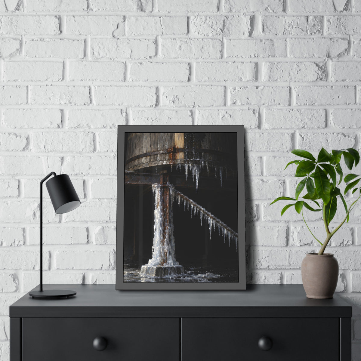 "The Comb on the Rod": A Garabaggio Framed Print