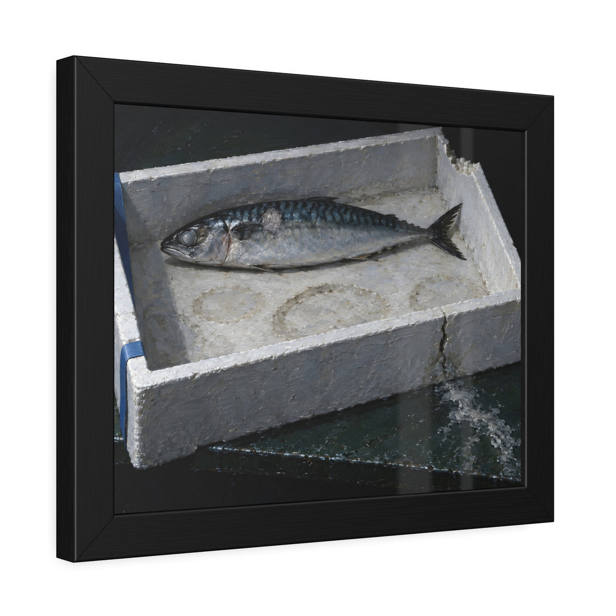 "The Fish Alone on the Foam": A Garabaggio Framed Print