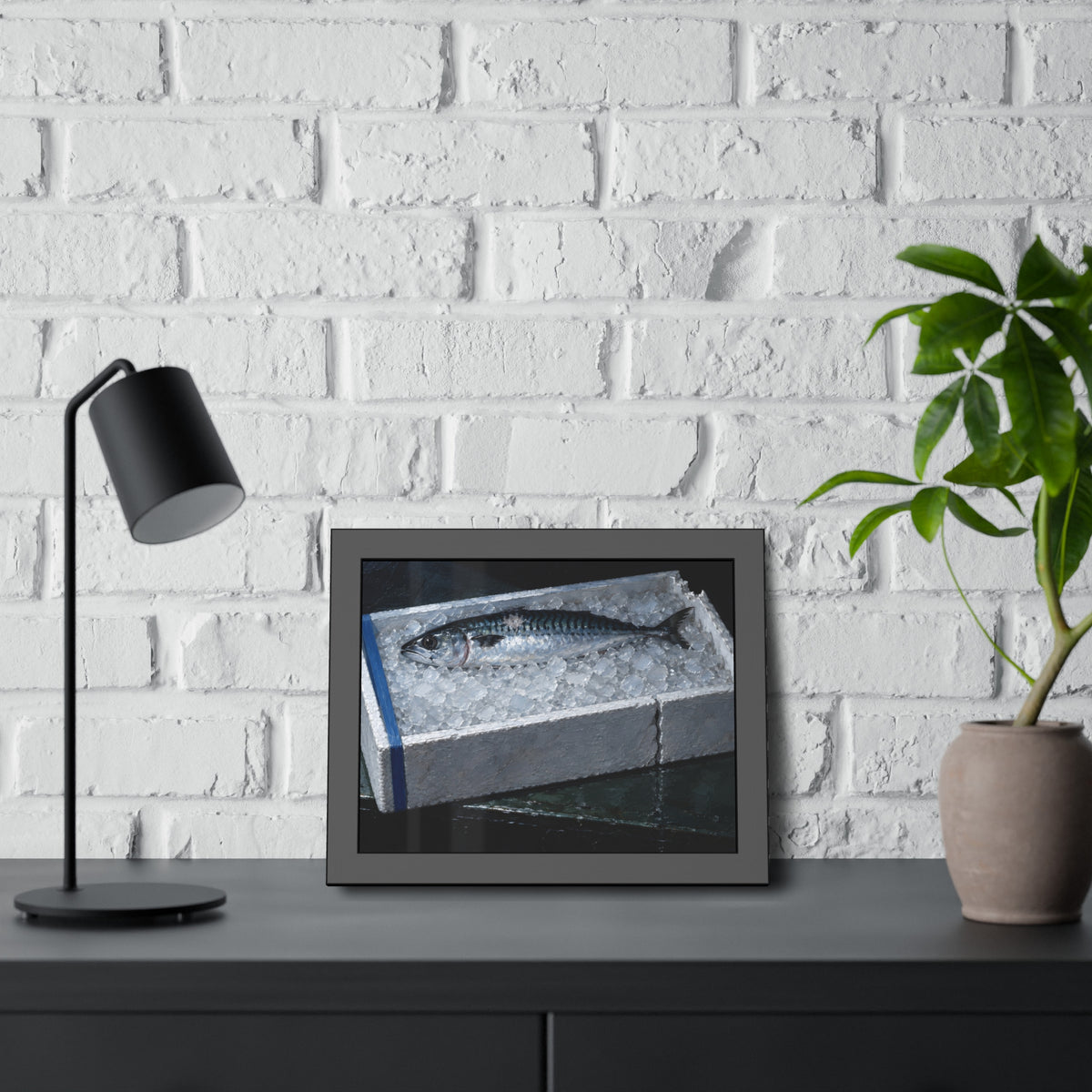 "The Ice Level With the Rim": A Garabaggio Framed Print