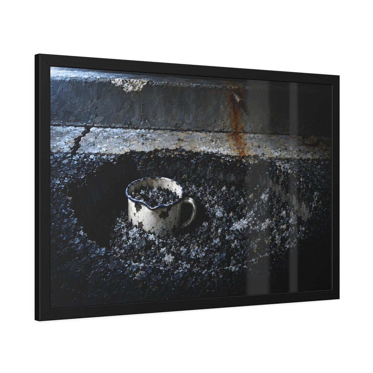 "The Mug Full of Gravel": A Garabaggio Framed Print