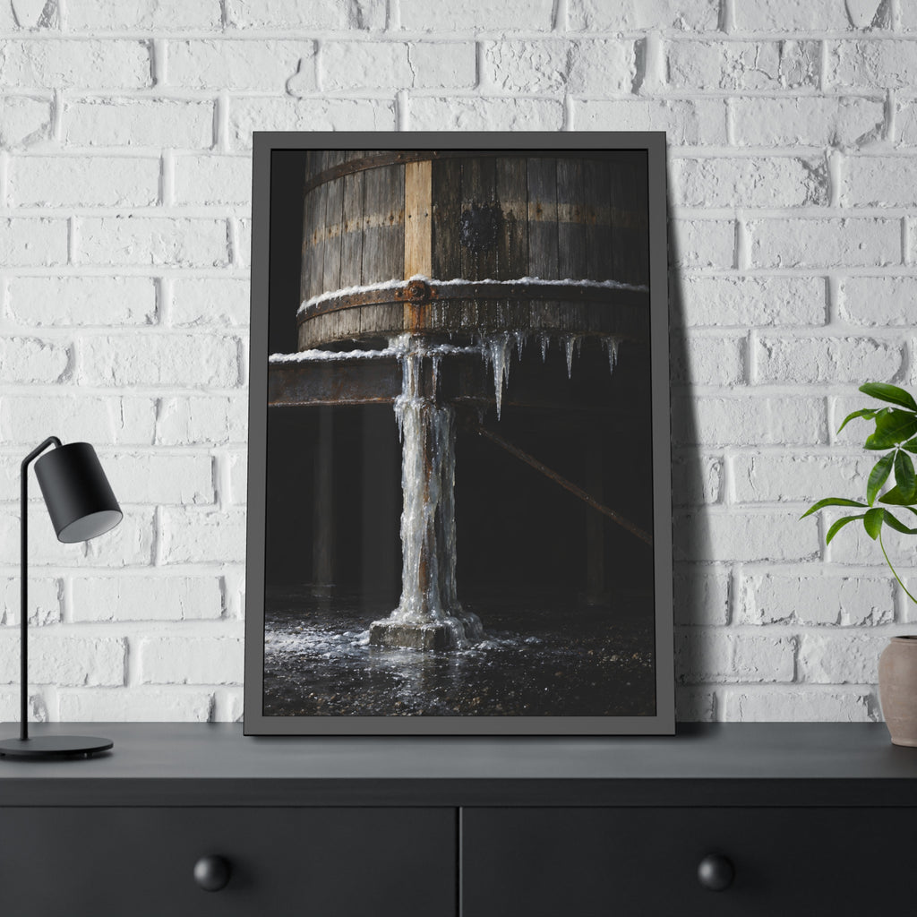"Snow on the Hoop": A Garabaggio Framed Print