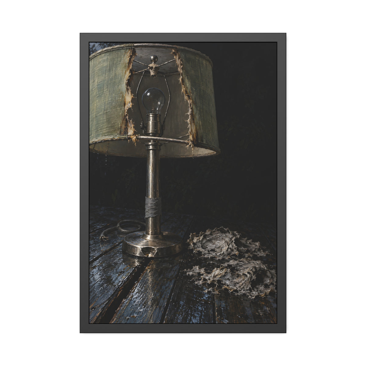 "The Stalk Under the Finial": A Garabaggio Framed Print