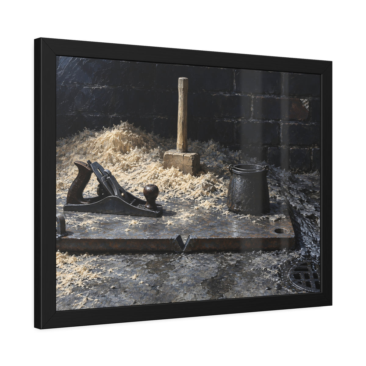 "The Plane Clear to the Plate": A Garabaggio Framed Print