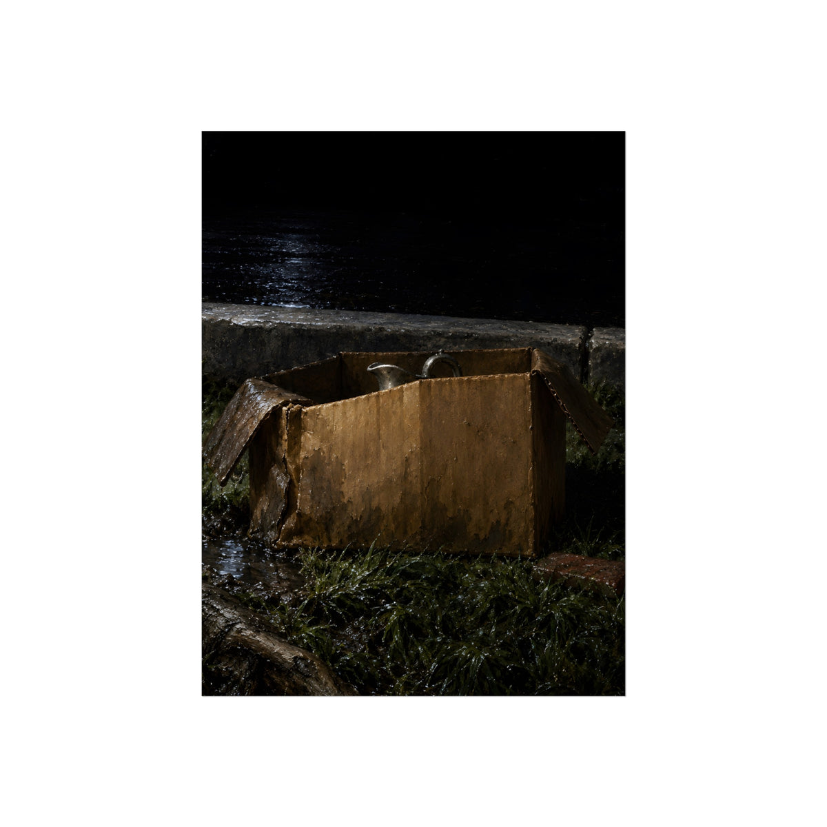 "The Corner in the Puddle": A Garabaggio Fine Art Print