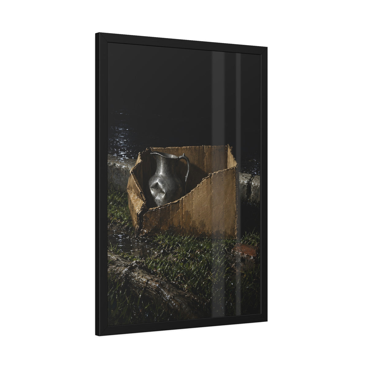 "The Dent in the Pewter": A Garabaggio Framed Print
