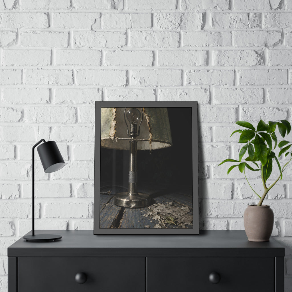 "The Bare Bulb": A Garabaggio Framed Print