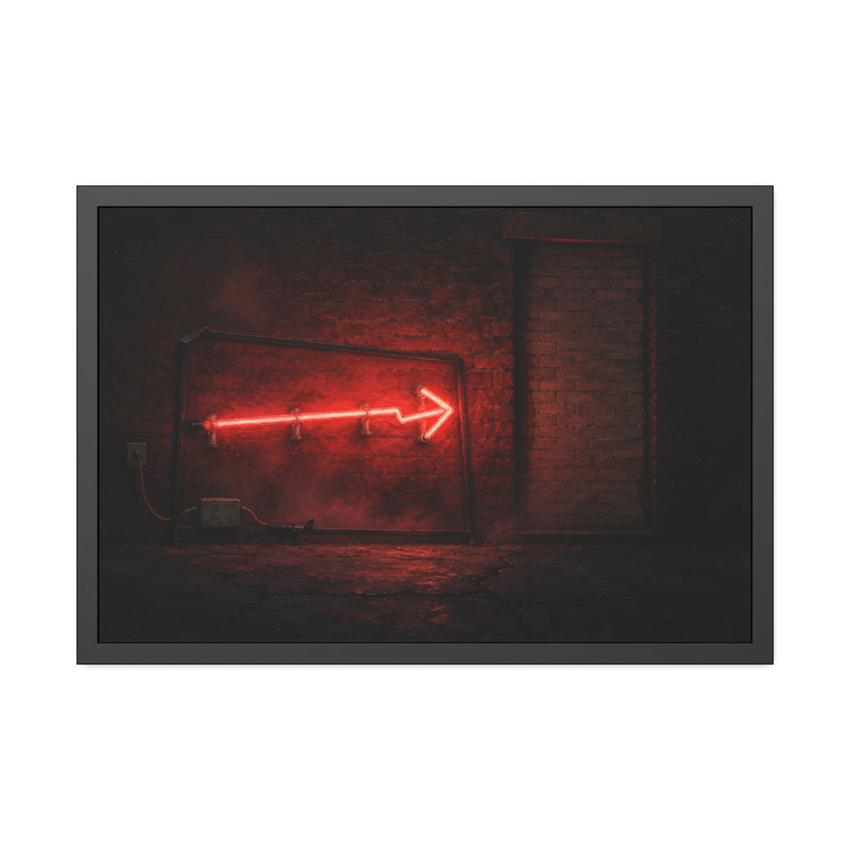 "The Red Fog": A Garabaggio Framed Print