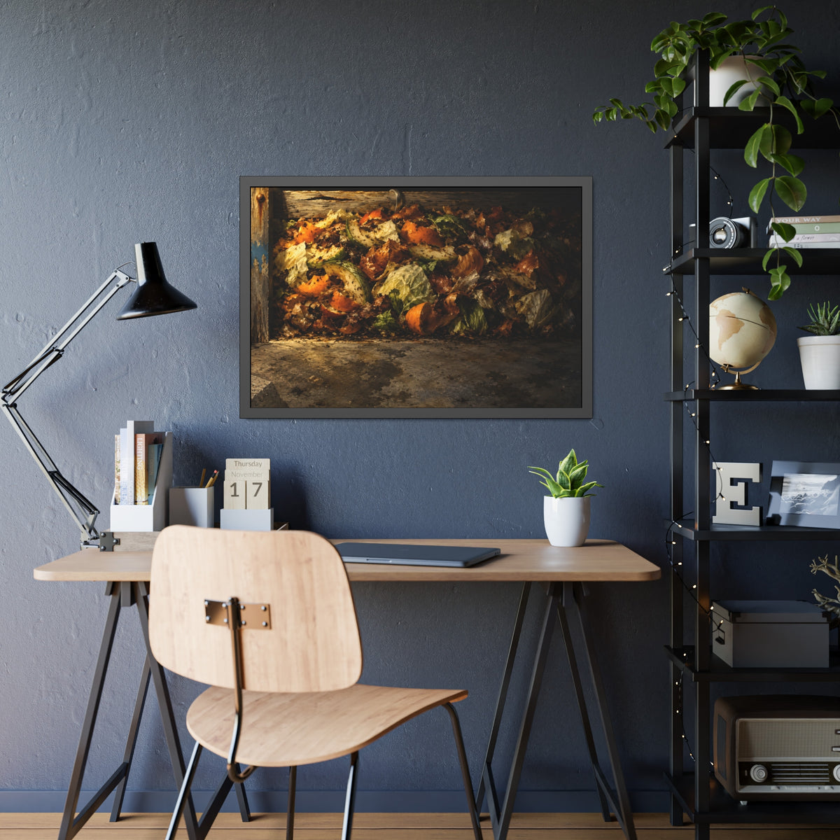 "The Hook Over the Slat": A Garabaggio Framed Print