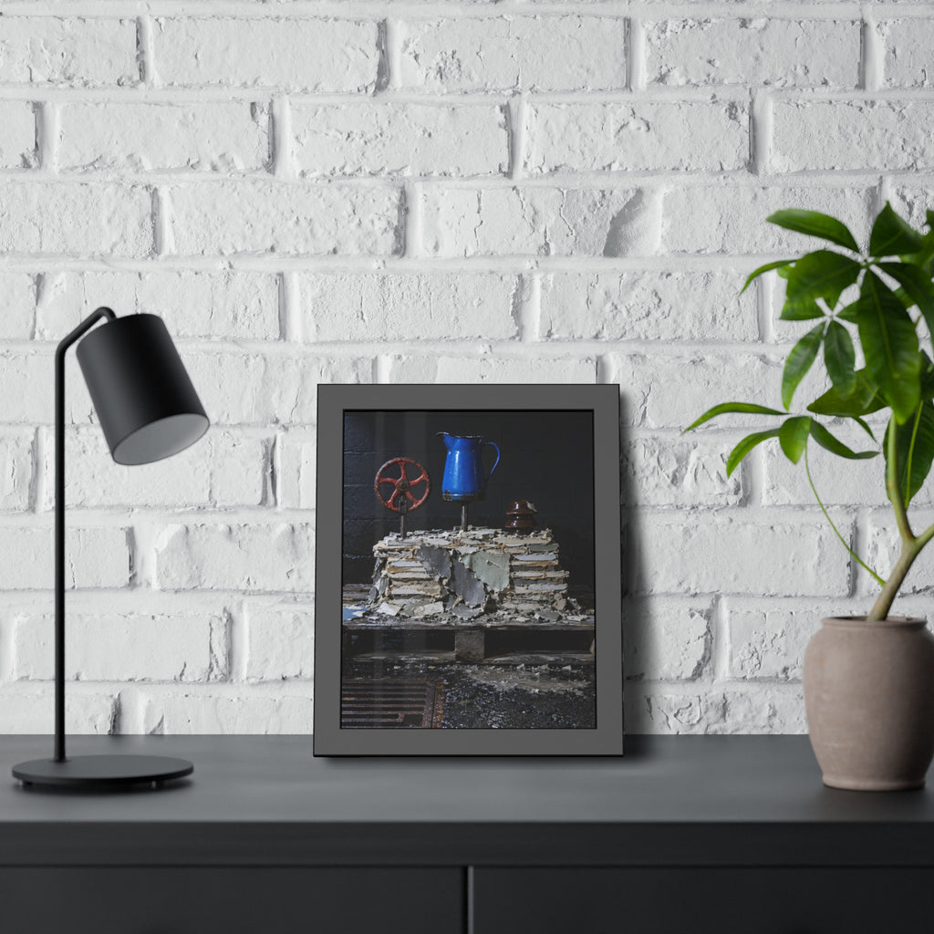 "The Ribbed Porcelain": A Garabaggio Framed Print