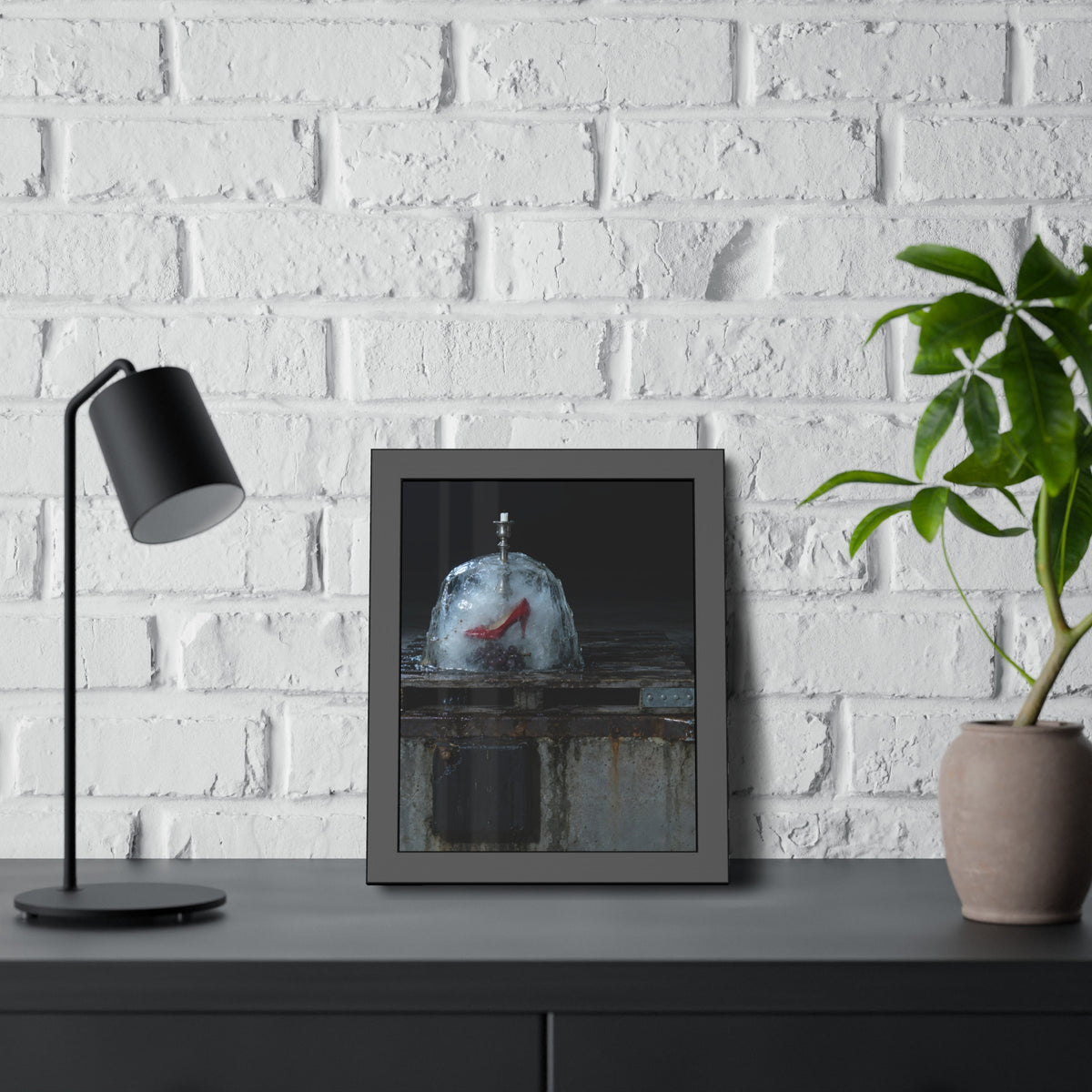 "The Candlestick Half Free": A Garabaggio Framed Print
