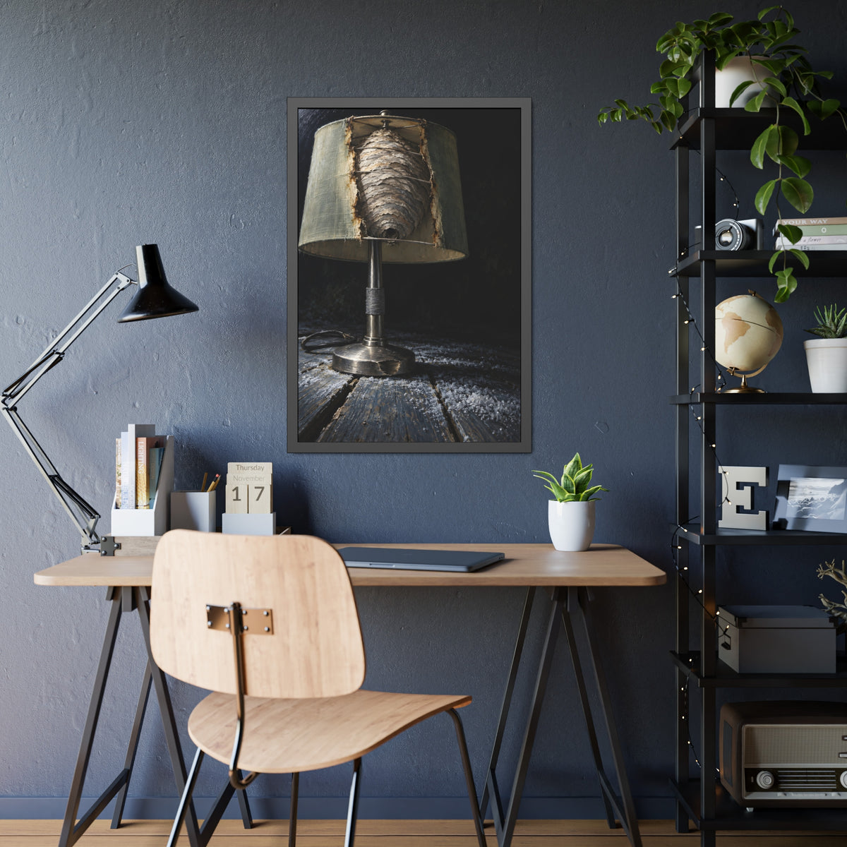 "The Paper Globe in the Shade": A Garabaggio Framed Print