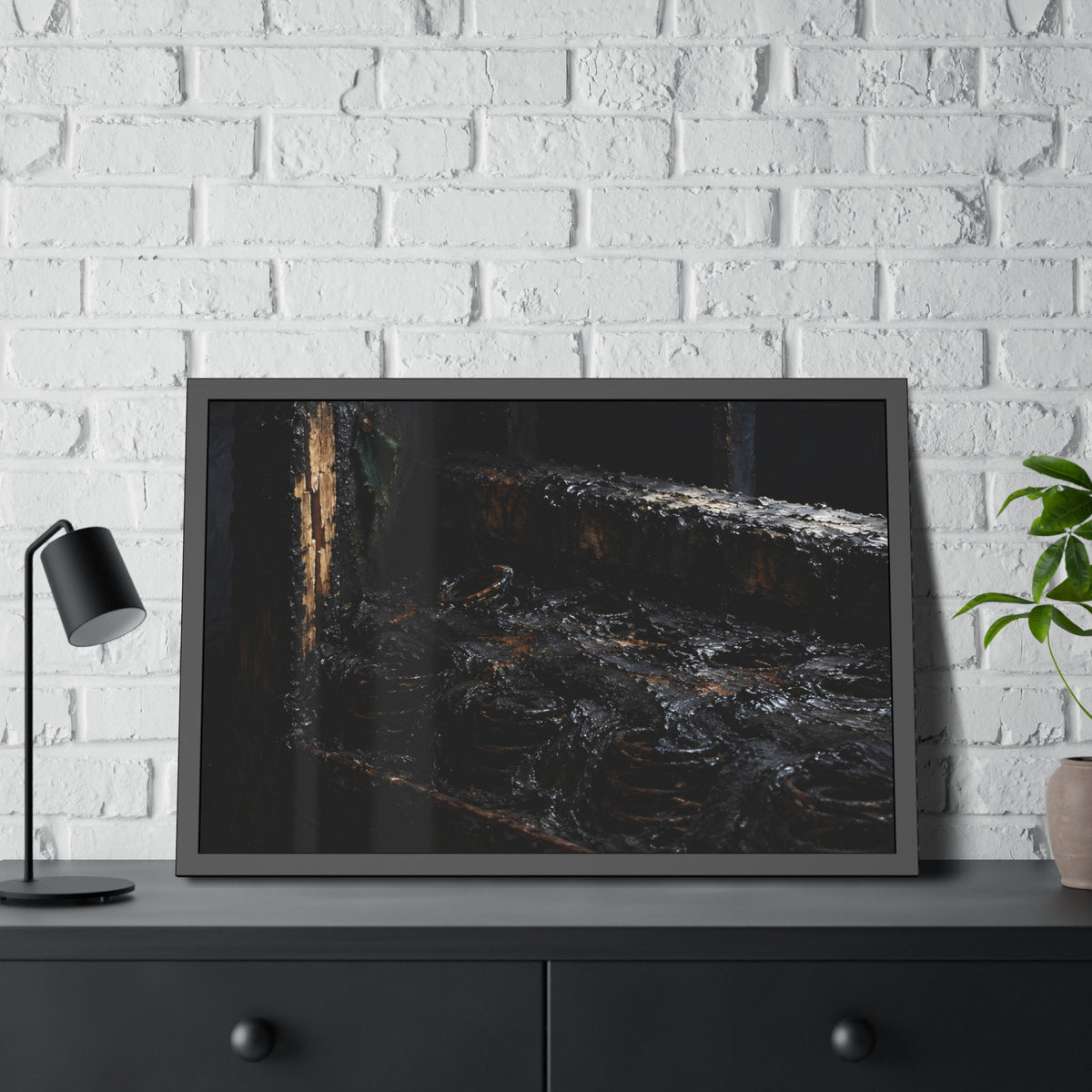 "The Black Crust": A Garabaggio Framed Print