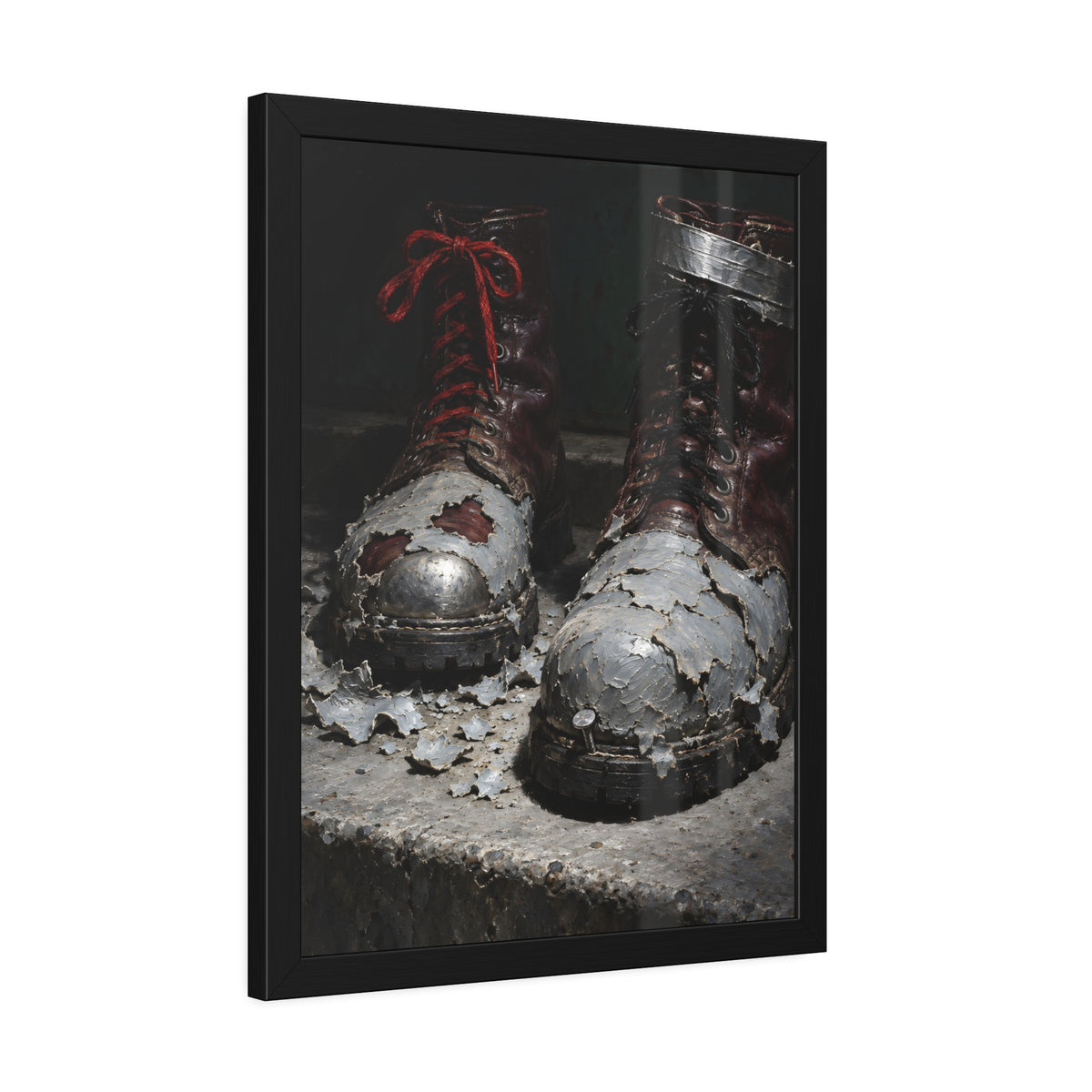 "The First Leather Showing": A Garabaggio Framed Print