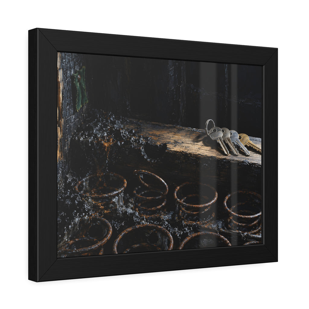 "The Keys on the Rail": A Garabaggio Framed Print