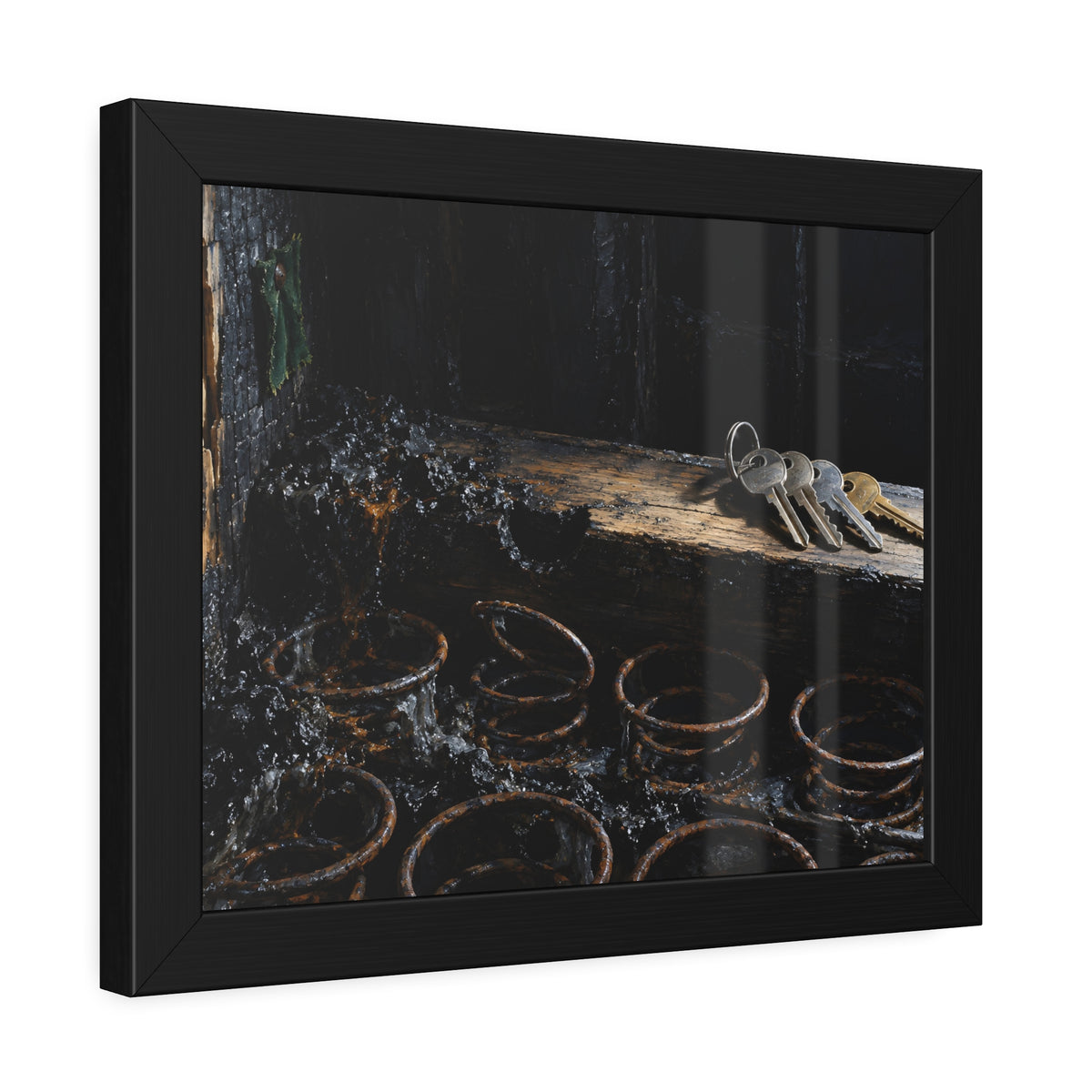 "The Keys on the Rail": A Garabaggio Framed Print