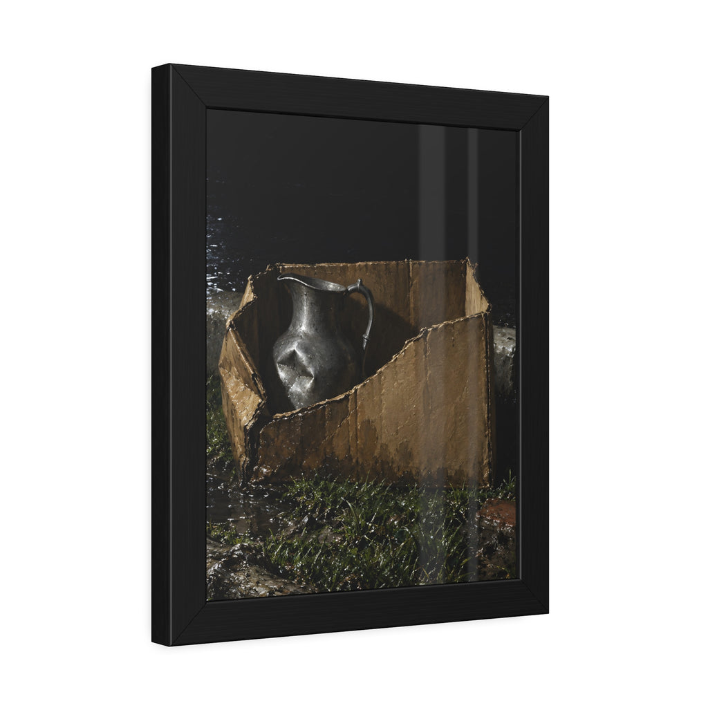 "The Dent in the Pewter": A Garabaggio Framed Print