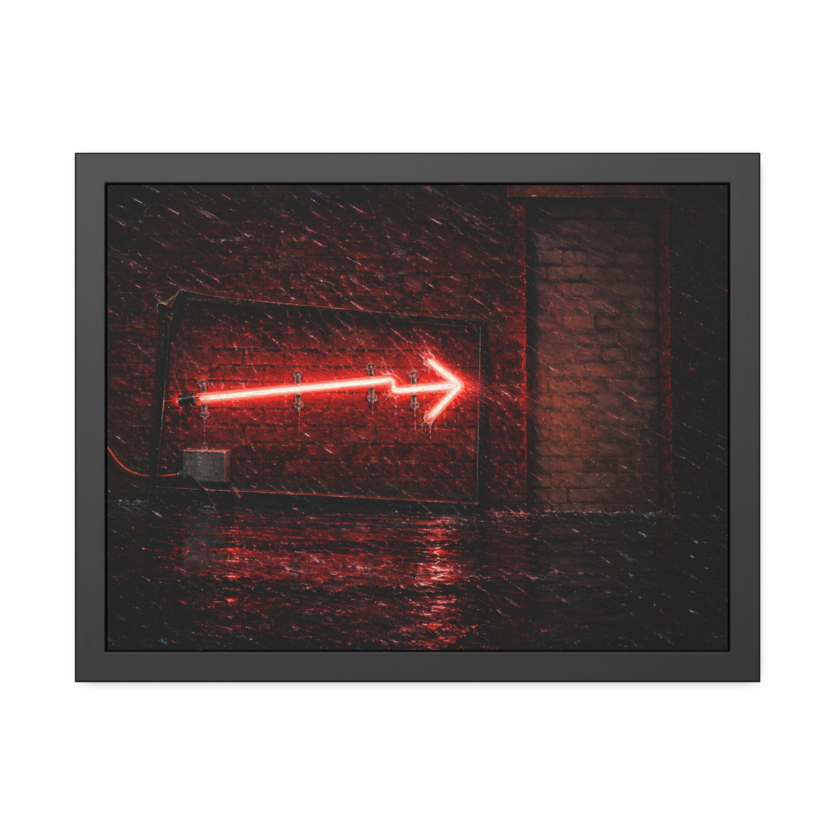 "The Rain Driven Sideways": A Garabaggio Framed Print