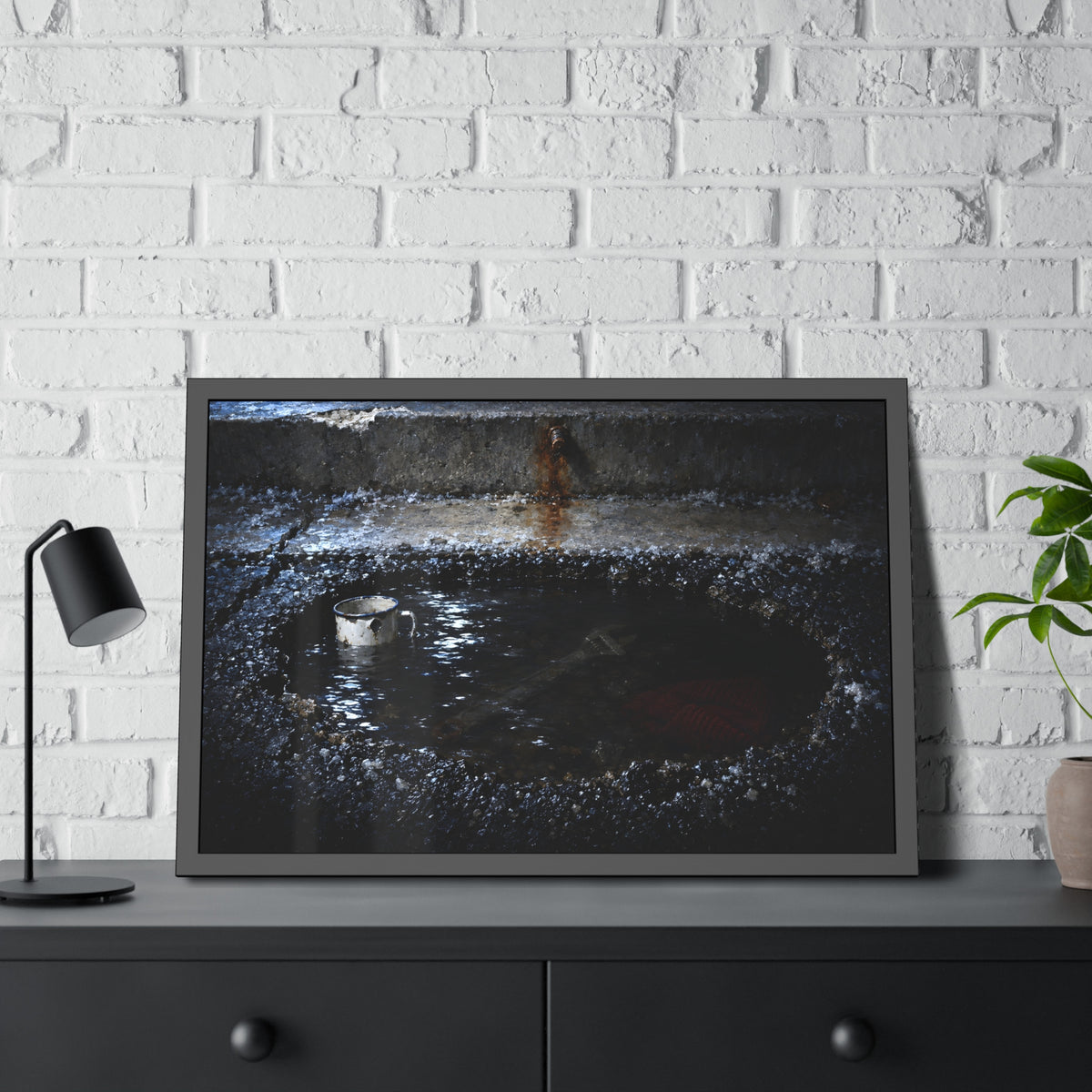 "The Meltwater": A Garabaggio Framed Print